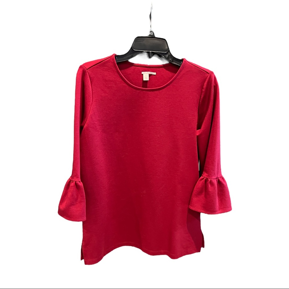 Halogen Flounce-sleeved Sweater. Size XS/S